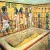 Sarcophage contenant le cercueil en or du pharaon Toutankhamon qui retenait sa momie. Musée du Caire, Egypte. 
